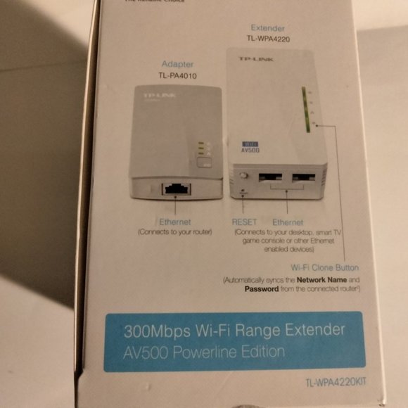 Powerline Wi-Fi Range Extender Kit - TP-LINK AV500 300Mbps - Picture 2 of 4